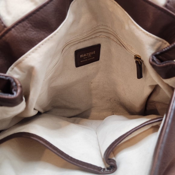 Margot Zoey Leather Backpack in Chocolate - Picture 8 of 10